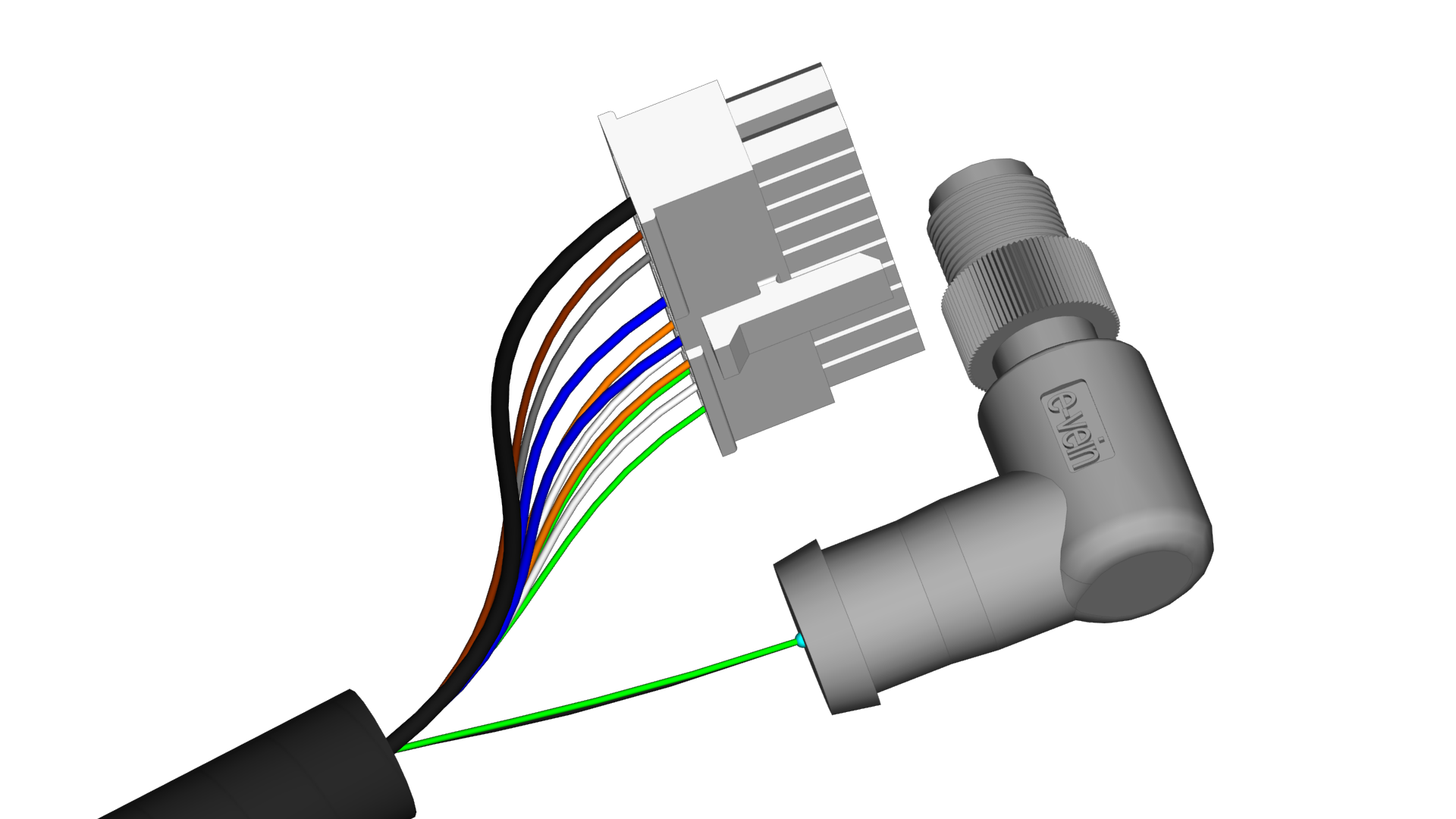 3D-Modell eines Kabelbaums